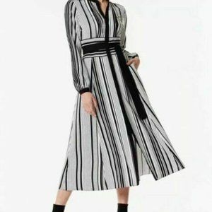 KAREN MILLEN 'GRAPHIC STRIPE' MIDI DRESS